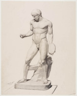 KT 1203
<br/>
Academische studie naar een beeld van een discuswerper
<br/>
<em>Bastert, Nicolaas (1854-1939)</em>